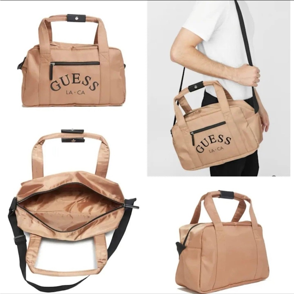 GUESS Limited Edition LA CA Tan Duffel Crossbody
